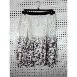 Stella & Jamie lace mosaic A-Line skirt size L